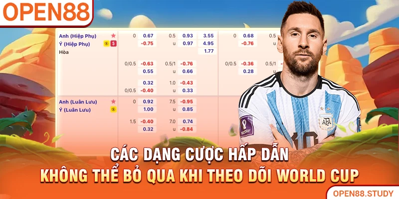 Các dạng cược hấp dẫn không thể bỏ qua khi theo dõi World Cup